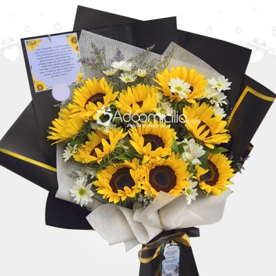Ramo De Girasoles Para Cumpleaños A Domicilio En Bogotá Pedido Con Un Día De Anticipación 