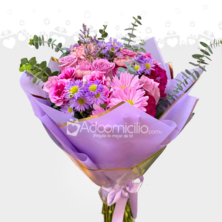 Bouquet Violeta Para El Día De La Mujer A Domicilio En Medellín 